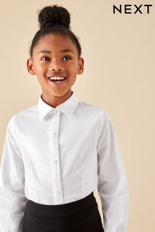 Dressing Made Easy Cotton Rich Stretch Long Sleeve School Shirt (3-17yrs)