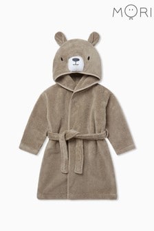 Коричневый халат с отделкой "медведь" Mori (A05686) | €46 - €49