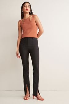 Noir - Pantalon skinny à ourlets fendus (A05713) | CA$ 82