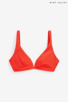 Orange texturiert - Mint Velvet Bikini-Top mit Bügel (A06161) | 20 €