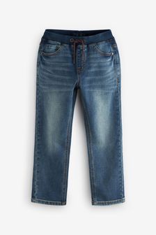Rib Waist Vintage Regular Fit Jersey Jeans (3-16yrs) (A06752) | $24 - $32