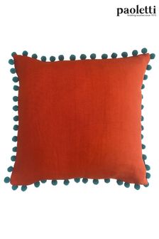 Riva Paoletti Orange Mardi Gras Pom-Pom Polyester Filled Cushion (A07564) | 28 €