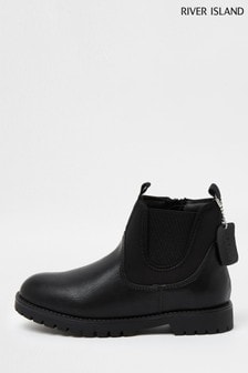 River Island Black Neoprene Chelsea Boots (A07603) | 13 €