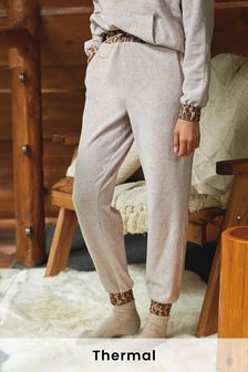 Neutral with Animal Trims Elements Thermal Fleece Joggers (A07686) | 16 €