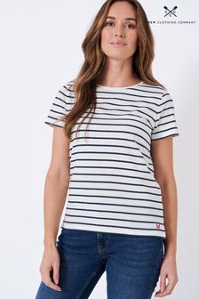 Crew Clothing Company White Breton T-Shirt (A07702) | OMR11