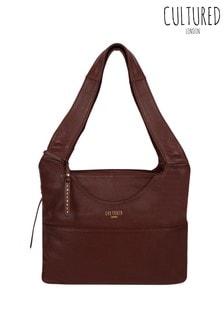 Cultured London Boston Leather Shoulder Bag (A07876) | 28,710 Ft