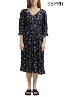 Esprit Damen Kleid mit floralem Design (A08089) | 18 €