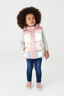 Pink Metallic Shower Resistant Gilet (3mths-12yrs) (A08197) | NT$1,240 - NT$1,510