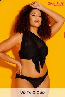 Curvy Kate Black Wrapsody Bandeau Strapless Multiway Bikini (A09665) | $75