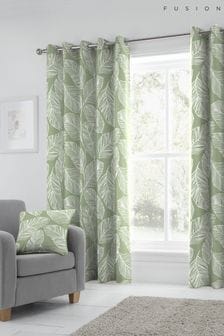 Fusion Green Eyelet 100% Cotton Curtains (A10047) | $60 - $111