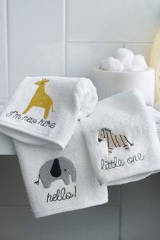 3件式狩獵動物圖案棉質洗面巾 (A10848) | NT$400