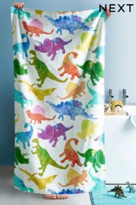 Kinder Handtuch mit Dinomotiv in leuchtenden Farben (A10854) | 10 € - 33 €