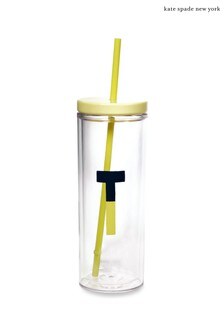 kate spade new york Clear Sparks Of Joy Initial Tumbler - T