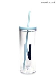 kate spade new york Clear Sparks Of Joy Initial Tumbler - N (A10893) | LEI 104