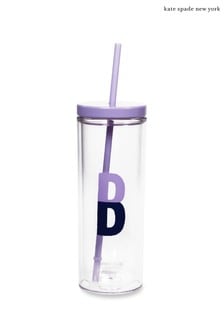 kate spade new york Clear Sparks Of Joy Initial Tumbler - B (A10899) | LEI 104