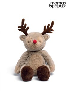 Mamas & Papas Brown Christmas Reindeer Soft Toy (A11522) | €16