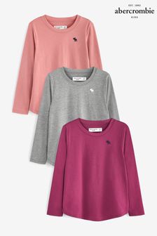 Abercrombie & Fitch Multi Three Pack Long Sleeve T-Shirts (A11866) | Kč1,190