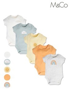 מארז 5 בגדי גוף של M&Co דגם Sunshine And Smiles