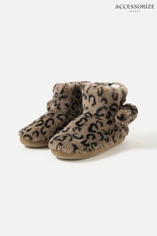 Accessorize Yellow Leopard Supersoft Slipper Boots (A12536) | 30 €
