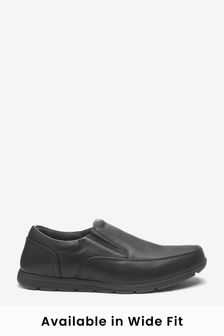 שחור - מידות רחבות - נעליים ללא רכיסה (A12604) | ‏138 ₪