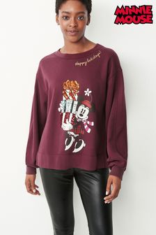 Berry Red Christmas Graphic Sweatshirt (A12647) | 25 €