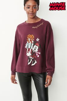 Beerenrot - Sweatshirt mit weihnachtlicher Grafik (A12647) | 24 €