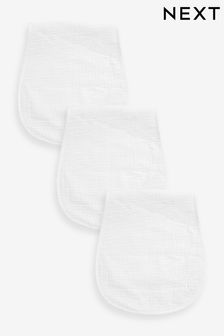 White 3 Pack Baby Muslin Burp Cloths (A13034) | 382 UAH