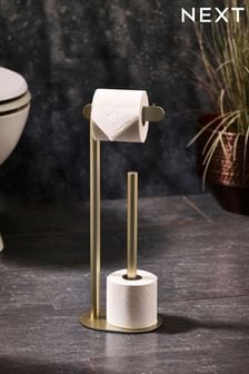 Gold Pasadena Toilet Roll Holder And Store (A13338) | $53