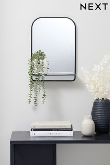Black Shelf Mirror