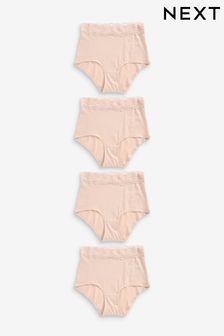 Blush Full Brief Lace Trim Cotton Blend Knickers 4 Pack (A13505) | OMR8