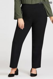 Avenue Super Stretch Zip Black Trousers (A13667) | €33