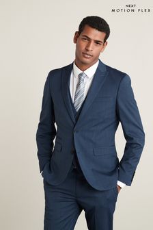 Blue Tailored Motion Flex Stretch Wool Suit: Jacket (A13690) | SGD 146