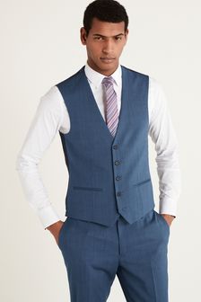 Blue Motion Flex Stretch Wool Blend Suit: Waistcoat (A13713) | €13.50