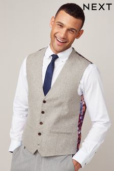 Taupe Donegal Suit: Waistcoat (A13725) | kr637