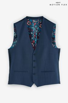 Navy Blue Motion Flex Stretch Wool Blend Suit: Waistcoat (A13733) | 1,579 UAH