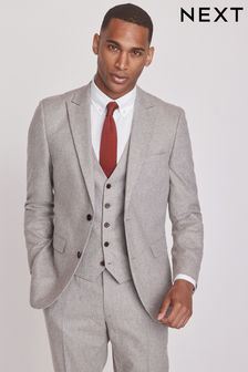 Taupe Wool Donegal Suit Jacket (A13734) | $171