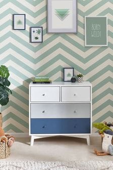 Blue Quinn Kids Nursery 4 Drawer Chest Of Drawers (A13891) | €430