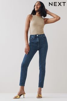 Inky Blue Comfort Stretch Mom Jeans (A14286) | kr327