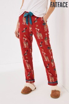 FatFace Red Eva Giraffe Pyjama Pants
