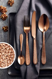 Copper Camden Hammered 16pc Cutlery Cutlery Set (A15005) | $70