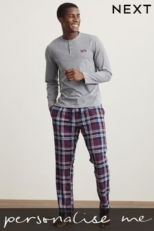 Grey Personalised Pyjama/Loungewear Set (A17937) | $68