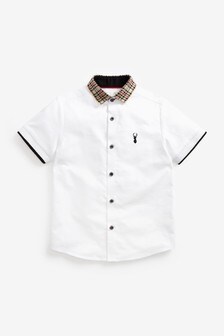 Shirt With Check Collar (3-16yrs)