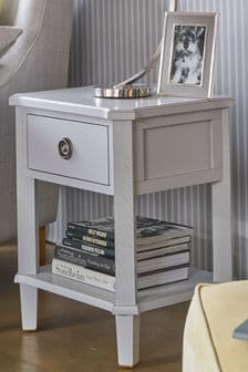 Laura Ashley Pale Steel Henshaw 1 Drawer Side Table (A18960) | €454