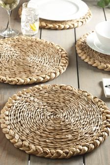 Set of 4 Natural Water Hyacinth Placemats (A19064) | 9,440 Ft