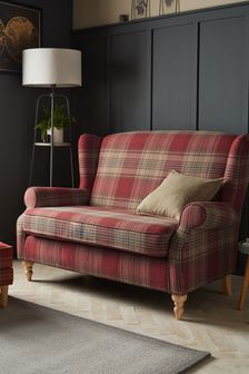 Versatile Check Stirling Red Sherlock Small Sofa (A19418) | €900