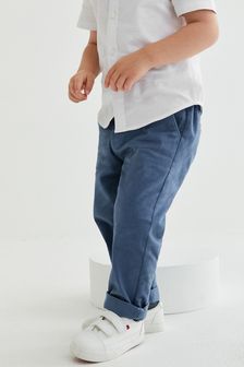  (A19477) | NT$490 - NT$580 礦藍色 - 彈性斜紋休閒褲 (3個月至7歲)