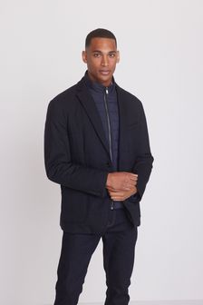 Navy Shower Resistant Quilted Blazer (A19493) | 33 €