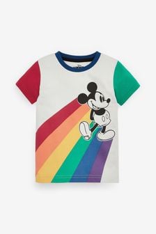 White Rainbow Mickey Mouse Short Sleeve T-Shirt (3mths-8yrs) (A19532) | ₪ 31 - ₪ 39