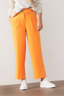 Ochre Yellow Pleat Front Tailored Trousers (A19737) | €12.50