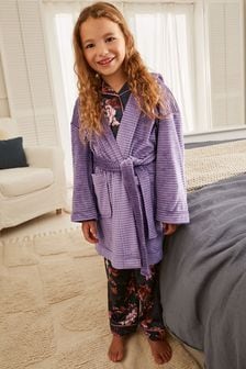 Purple Velour Dressing Gown (3-16yrs) (A19903) | €35 - €41